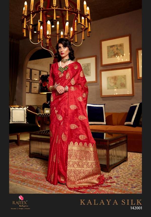 Rajtex Kalaya Silk Designer Party Wear Soft Satin Silk Saree Collection at Wholesale Price